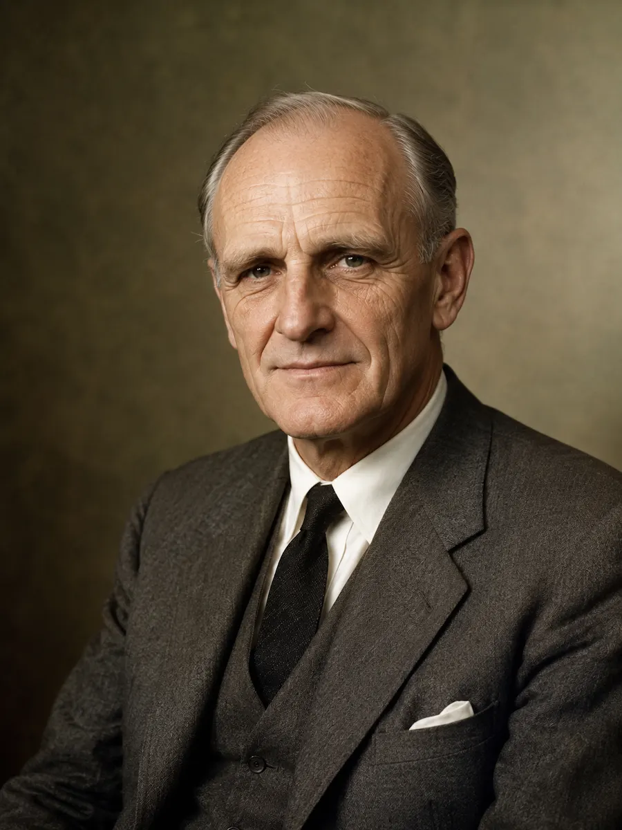 Retrato de Donald Winnicott, psicanalista e pediatra britânico