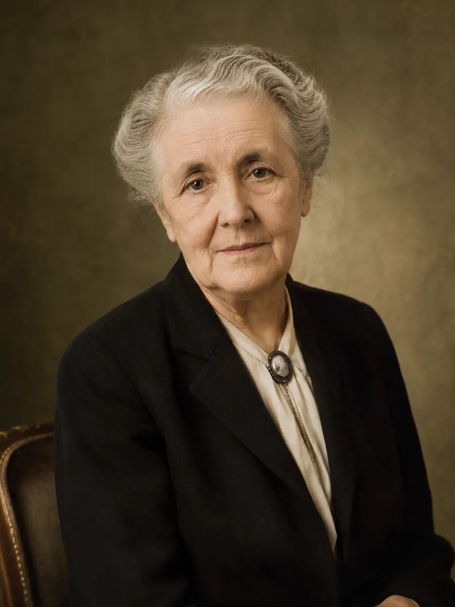 Retrato de Melanie Klein, psicanalista e teórica das relações de objeto